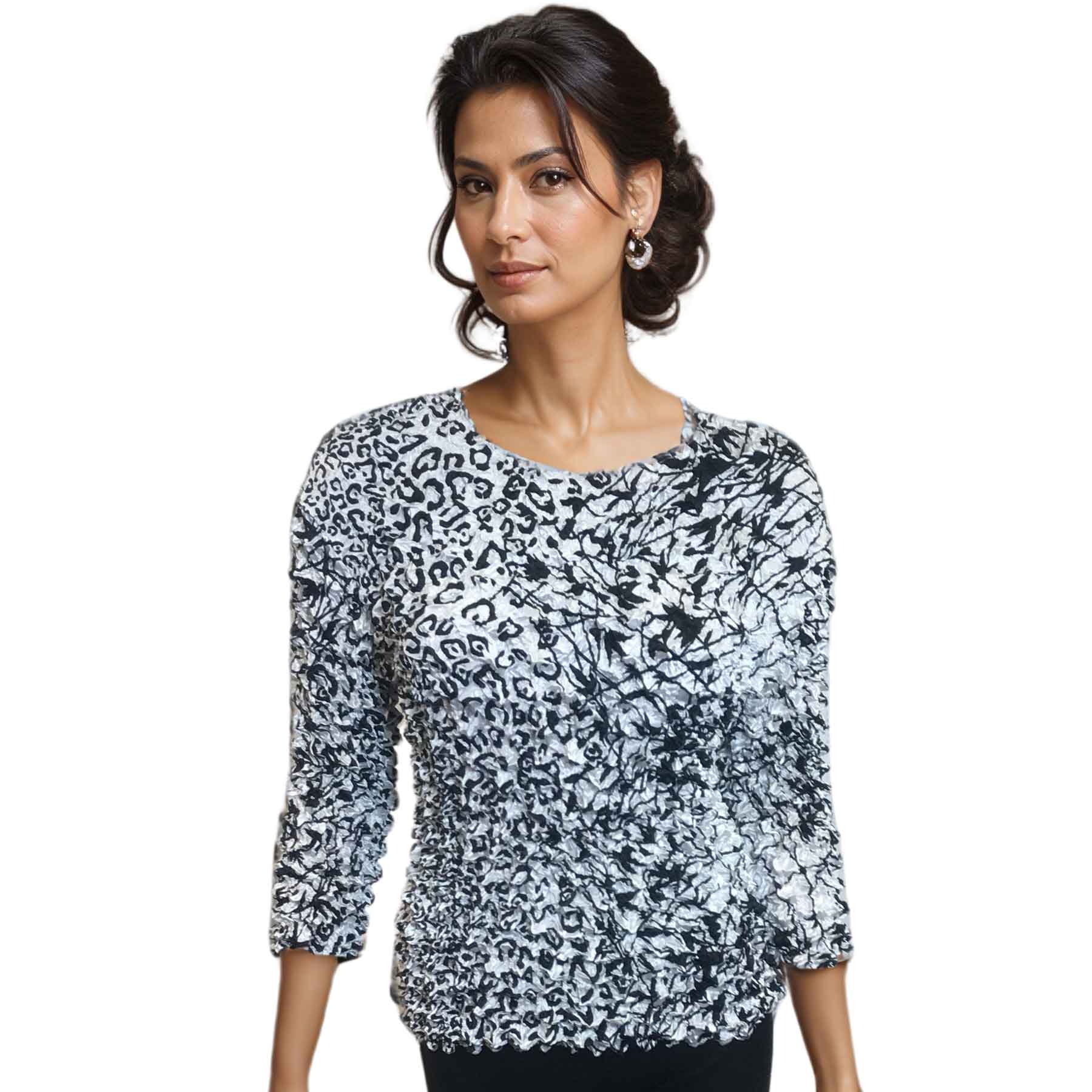 232 - GOURMET Popcorn - Three Quarter Sleeve - Abstract Animal-Linear
